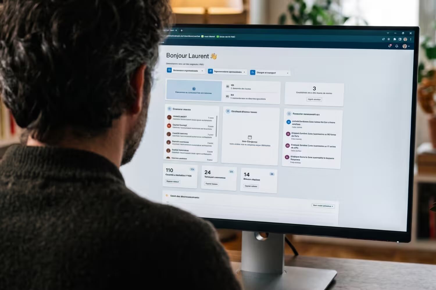 Interface du logiciel de recrutement Taleez avec le suivi des candidatures